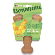 Benebone Durable Dog Chew Toy Wishbone Chicken Small