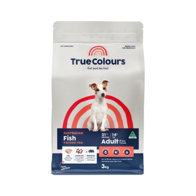 True Colours Dry Dog Food Adult Fish Brown Rice 20kg