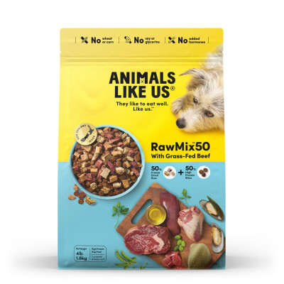 Animals Like Us Raw Mix 50 Freeze Dried Dog Food Grass Fed Beef 3.6kg