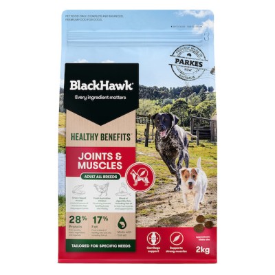 Black Hawk Dry Dog Food Adult Healthy Benefits Joint Muscle 2kg