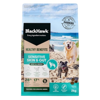 Black Hawk Dry Dog Food Adult Healthy Benefits Sensitive Skin Gut 12kg