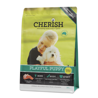 Cherish Dry Dog Food Playful Puppy Small Bites 3kg