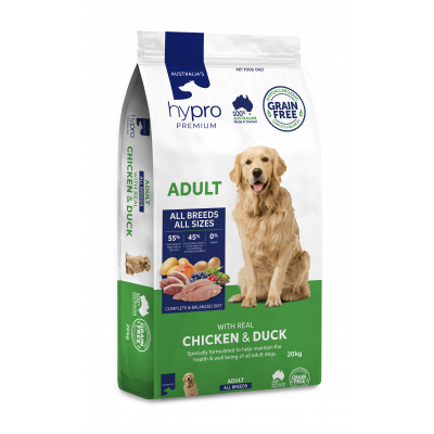 Hypro Premium Grain Free Dry Dog Food Adult Chicken Duck 20kg