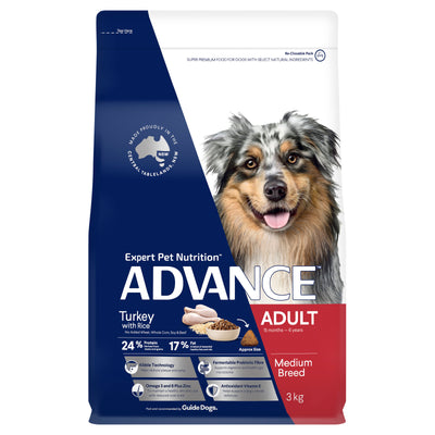 Advance Dry Dog Food Medium Breed Turkey 15kg