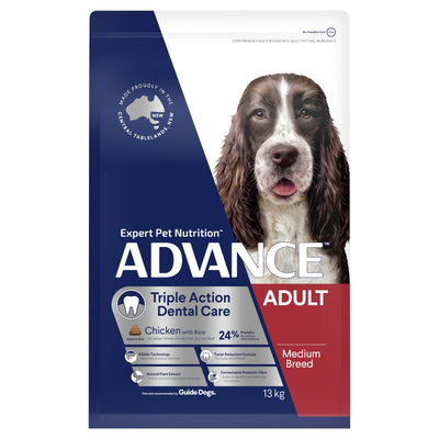 Advance Dry Dog Food Dental Medium Breed Chicken 13kg
