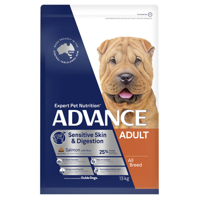 Advance Dry Dog Food All Breed Sensitive Skin Digestion Salmon 13kg