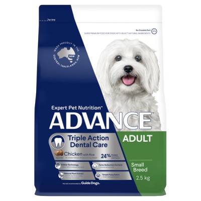 Advance Dry Dog Food Triple Action Dental Small Breed Chicken 2.5kg