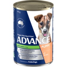 Advance Wet Dog Food Puppy All Breed Lamb Rice 410g 12pk