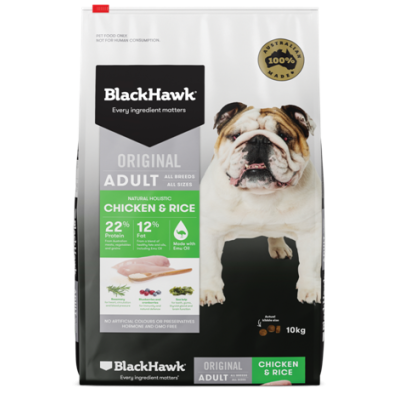Black Hawk Dry Dog Food Adult Chicken Rice 20kg