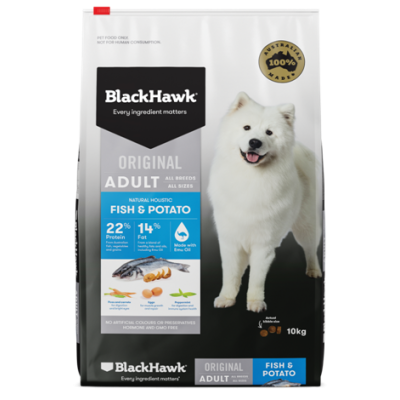 Black Hawk Dry Dog Food Adult Fish Potato 3kg