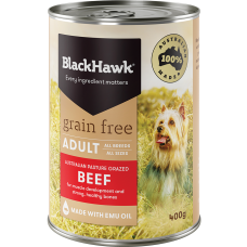 Black Hawk Grain Free Wet Dog Beef 12x400g