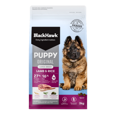 Black Hawk Dry Dog Food Puppy Large Breed Lamb Rice 10kg