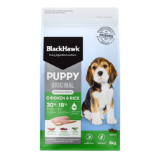 Black Hawk Dry Dog Food Puppy Medium Breed Chicken Rice 20kg