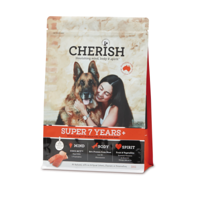 Cherish Dry Dog Food Super 7 Years+ 8kg
