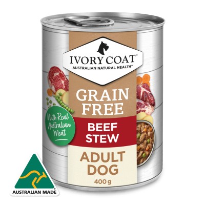 Ivory Coat Wet Dog Food Adult Beef Stew 400g 12pk