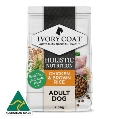 Ivory Coat Dry Dog Food Adult Chicken Brown Rice 2.5kg