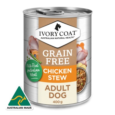 Ivory Coat Wet Dog Food Chicken Stew 400g 12pk