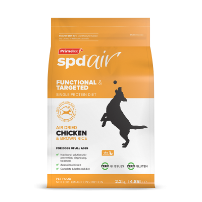 Prime 100 SPD Air Dried Adult Dog Food Chicken Brown Rice 2.2kg