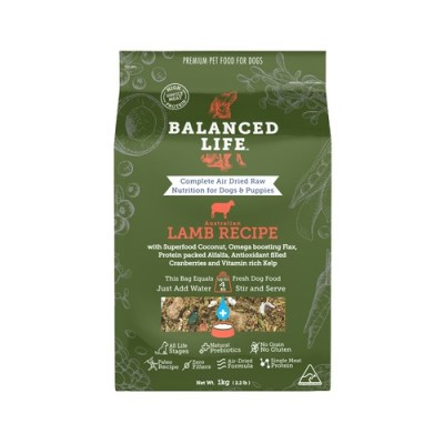 Balanced Life Air Dried Dog Food Lamb 1kg