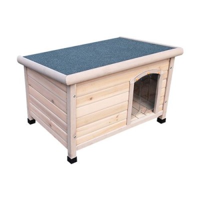Canine Care Wooden Kennel Side Entry Grey Small