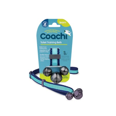 Coachi Dog Toilet Training Bells Navy Light Blue