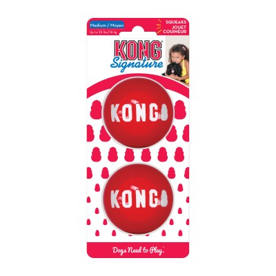 Kong Dog Toy Signature Balls 2pk Medium