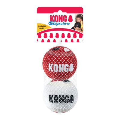 Kong Dog Toy Signature Sports Balls Large 2pk