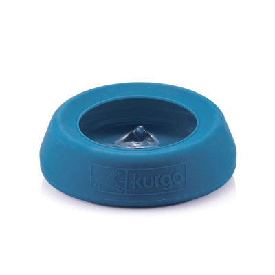 Kurgo Splash Free Wander Dog Water Bowl Blue