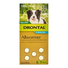 Drontal Allwormer Medium Dogs 3-10kg 6 Tablets