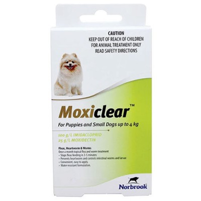 Moxiclear Puppy and X-Small Dog Up To 4kg 3pk