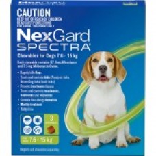 NexGard Spectra Chewables For Dogs 7.6-15kg 3 Pack