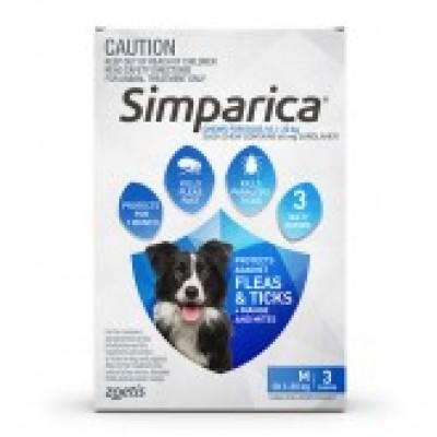 Simparica For Dogs 10.1-20kg 6 Pack