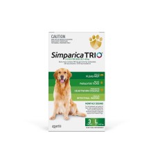 Simparica Trio Chews for Dogs Large 20.1-40kg 3pk