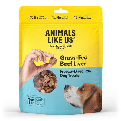 Animals Like Us Freeze Dried Raw Dog Treats Beef liver 85g