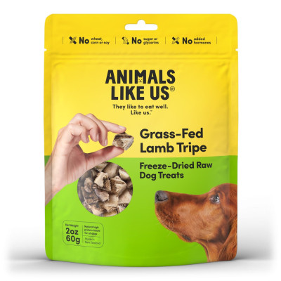 Animals Like Us Freeze Dried Raw Dog Treats Lamb Tripe 60g