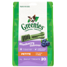 Greenies Dental Dog Chews Blueberry Petite 340g