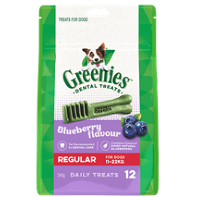 Greenies Dental Dog Chews Blueberry Regular 340g