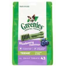 Greenies Dental Dog Chews Blueberry Teenie 340g