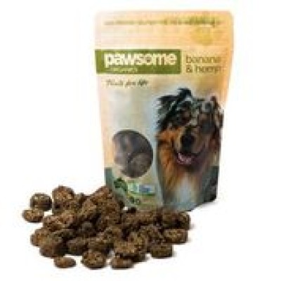 Pawsome Organics Dog Treat Banana Hemp 200g