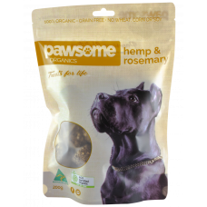 Pawsome Organics Dog Treat Hemp Rosemary 200g