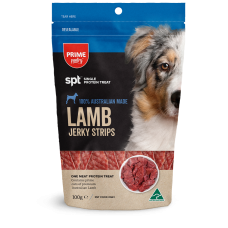 Prime 100 Pantry Dog Treats Jerky Strips Lamb 100g