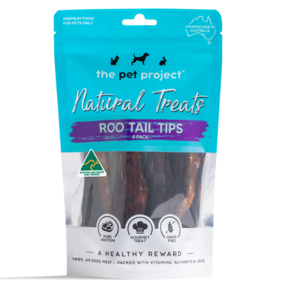 The Pet Project Dog Treat Roo Tail Tips 4pk