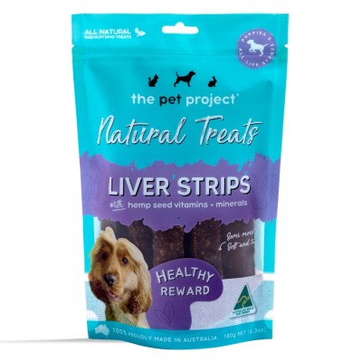 The Pet Project Dog Treat Liver Strips 180g