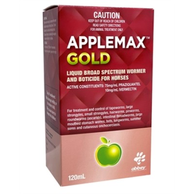 Abbey Health Applemax Gold Liquid Horse Wormer 120ml