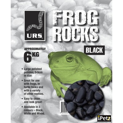 URS Frog Rocks Polished Stones Black 6kg ** SPECIAL ORDER **