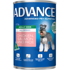 Advance Wet Dog Food Adult Chicken & Salmon 12x410g