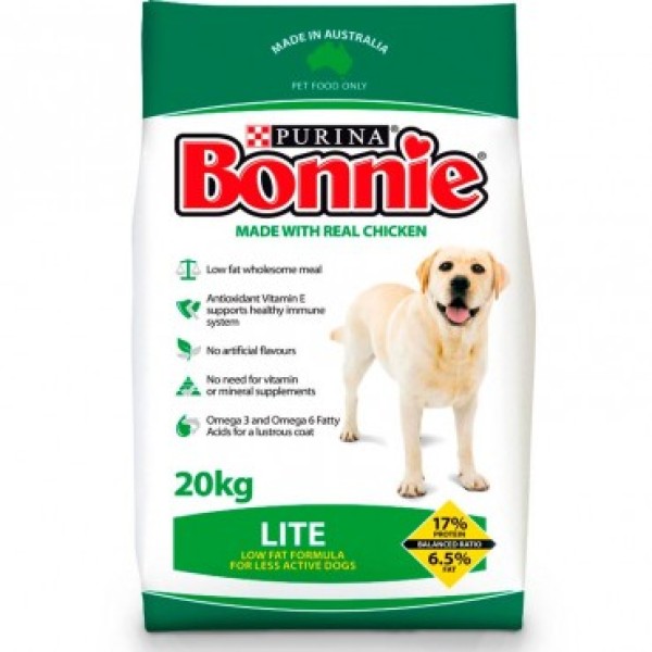 Bonnie Dry Dog Food Lite White 20kg