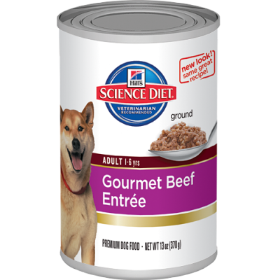 Hill's Science Diet Wet Dog Food Adult Gourmet Beef 12 x 370g