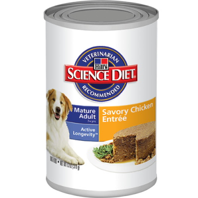 Hill's Science Diet Wet Dog Food Mature Chicken 12 x 370g