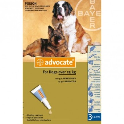 Advocate for Dogs 25kg+ 3pk